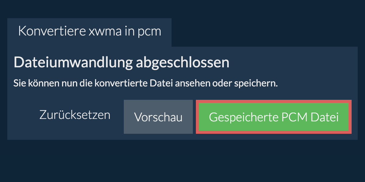 In PCM konvertieren