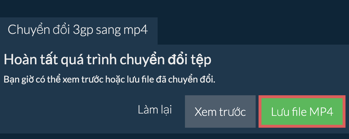 Chuyển đổi thành MP4