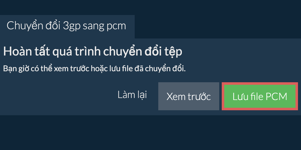 Chuyển đổi thành PCM