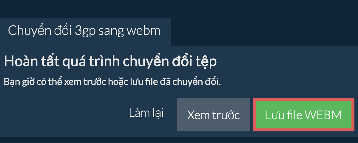 Chuyển đổi thành WEBM