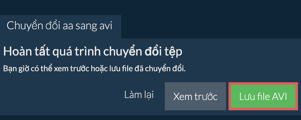 Chuyển đổi thành AVI