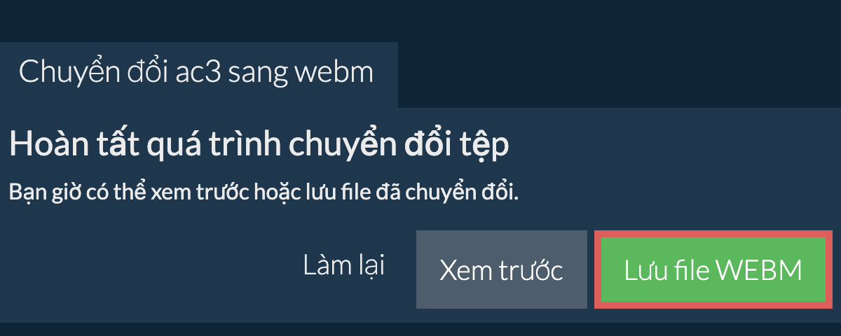 Chuyển đổi thành WEBM