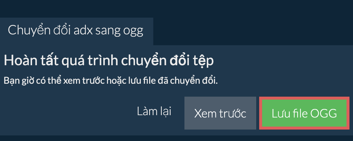 Chuyển đổi thành OGG