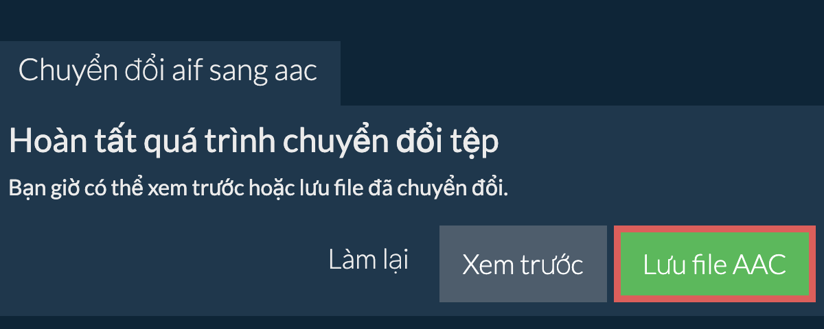 Chuyển đổi thành AAC