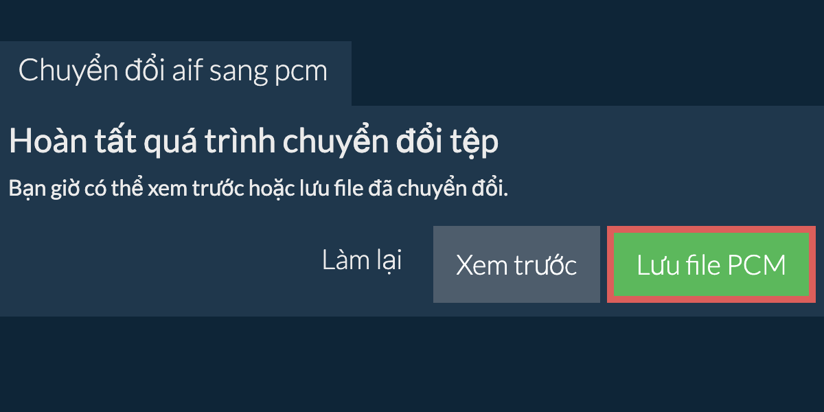 Chuyển đổi thành PCM