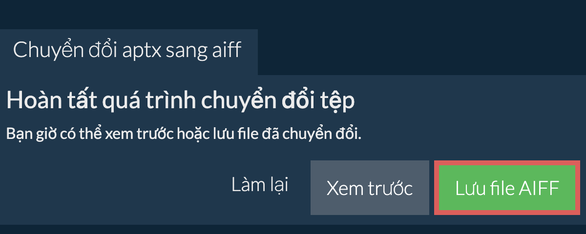 Chuyển đổi thành AIFF