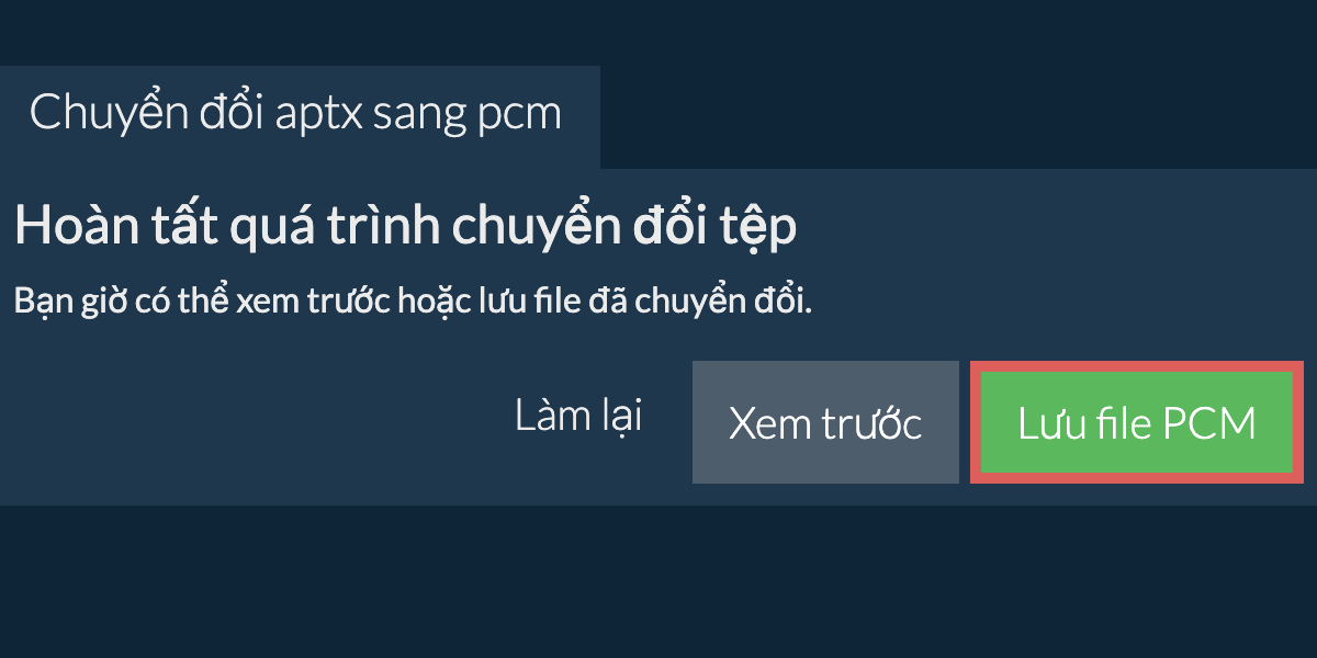 Chuyển đổi thành PCM