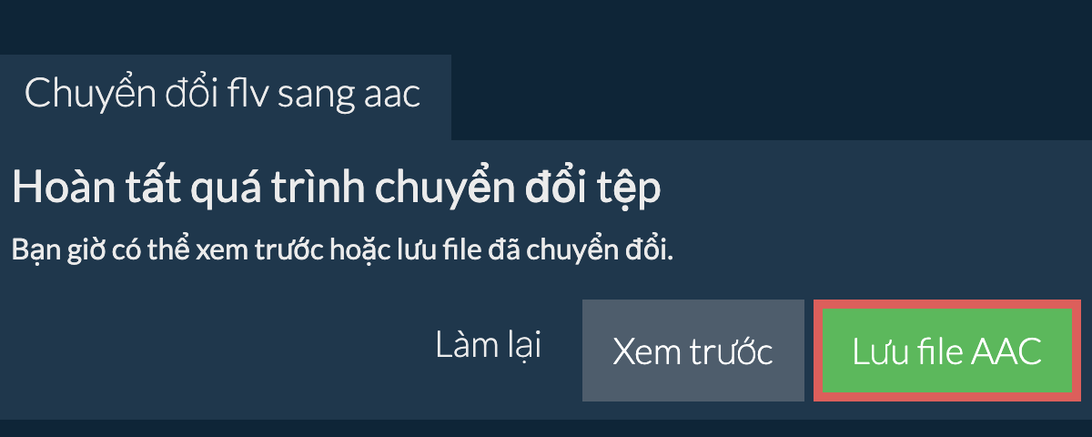 Chuyển đổi thành AAC