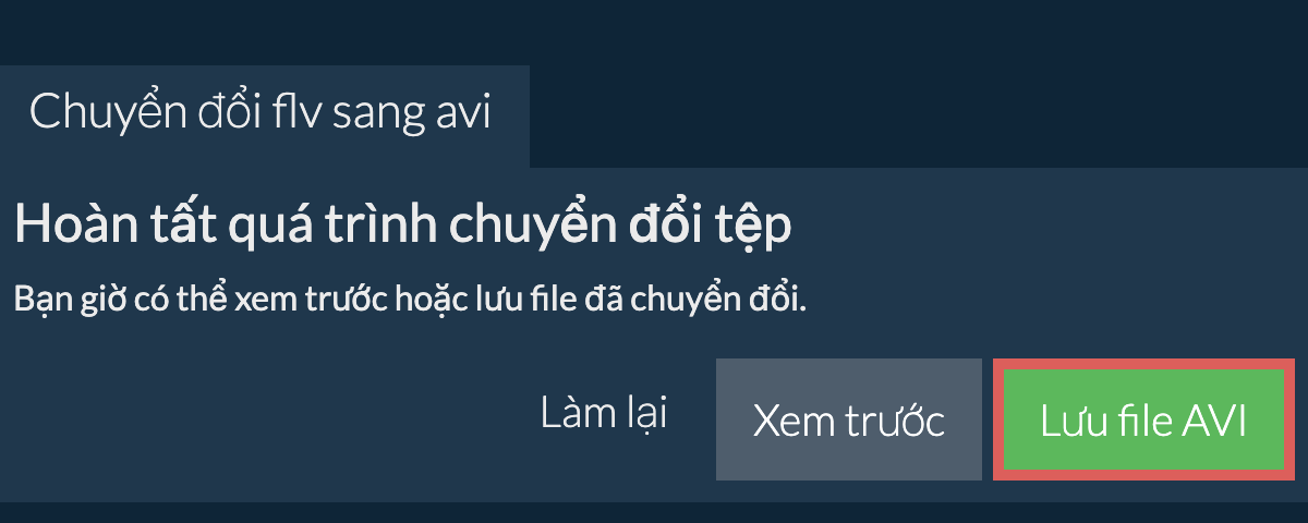 Chuyển đổi thành AVI