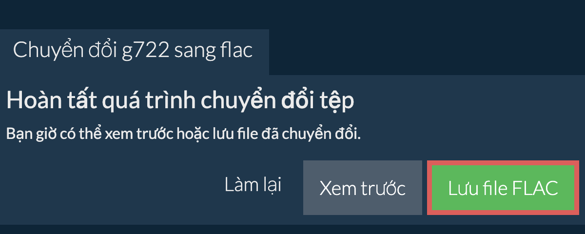 Chuyển đổi thành FLAC