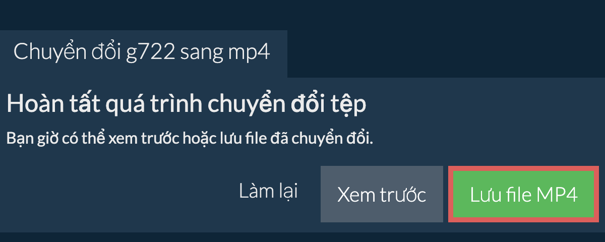 Chuyển đổi thành MP4