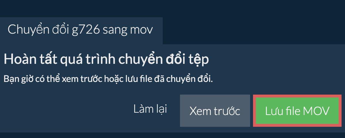 Chuyển đổi thành MOV