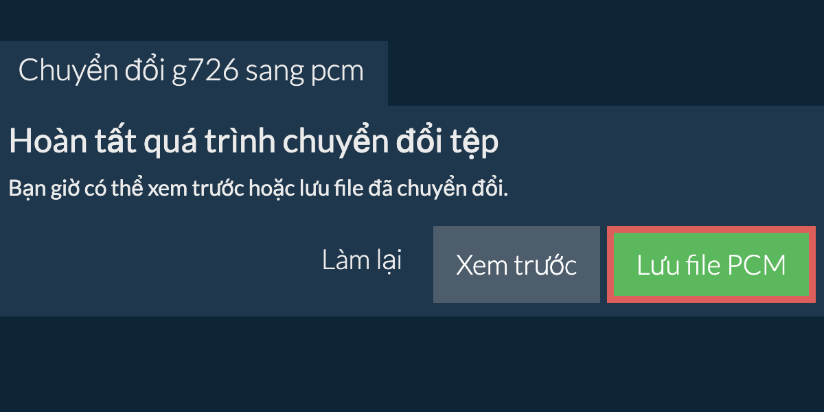 Chuyển đổi thành PCM