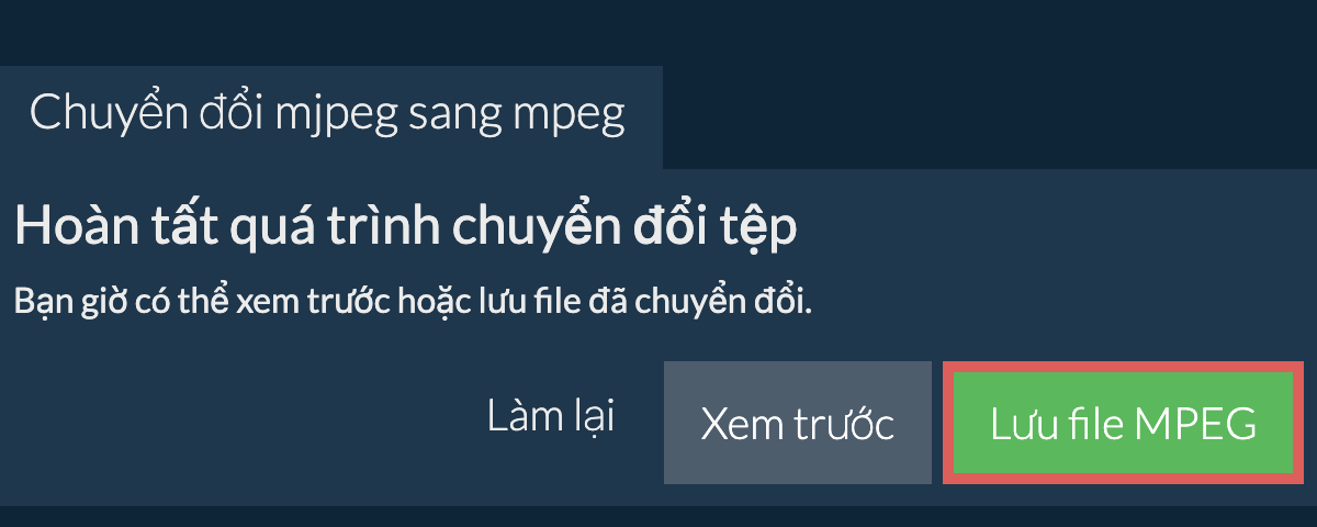 Chuyển đổi thành MPEG