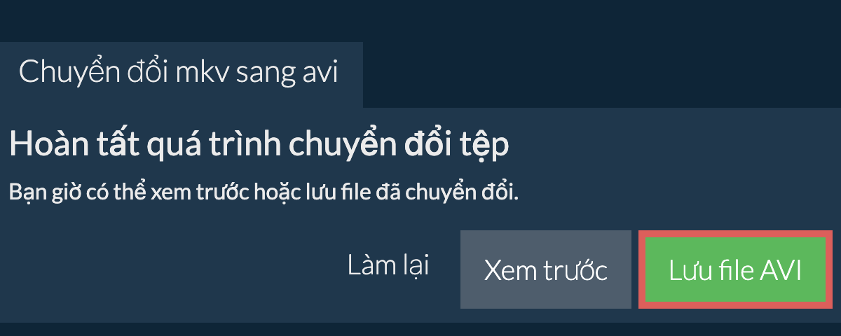 Chuyển đổi thành AVI