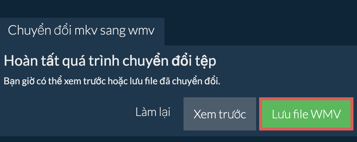 Chuyển đổi thành WMV