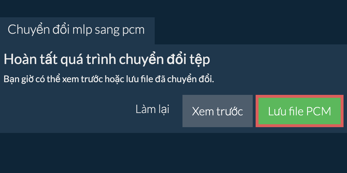 Chuyển đổi thành PCM