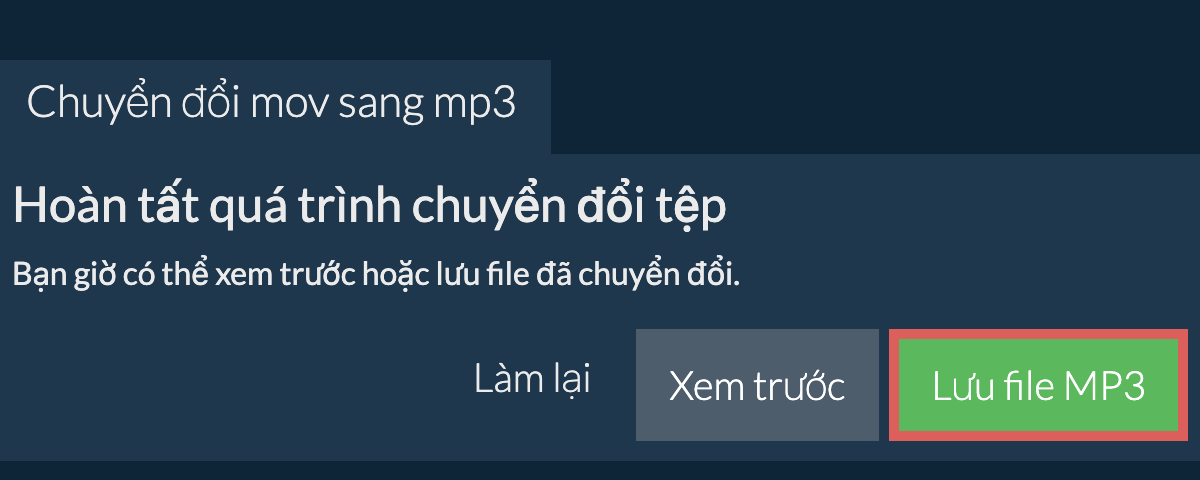 Chuyển đổi thành MP3