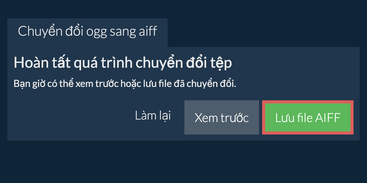 Chuyển đổi thành AIFF