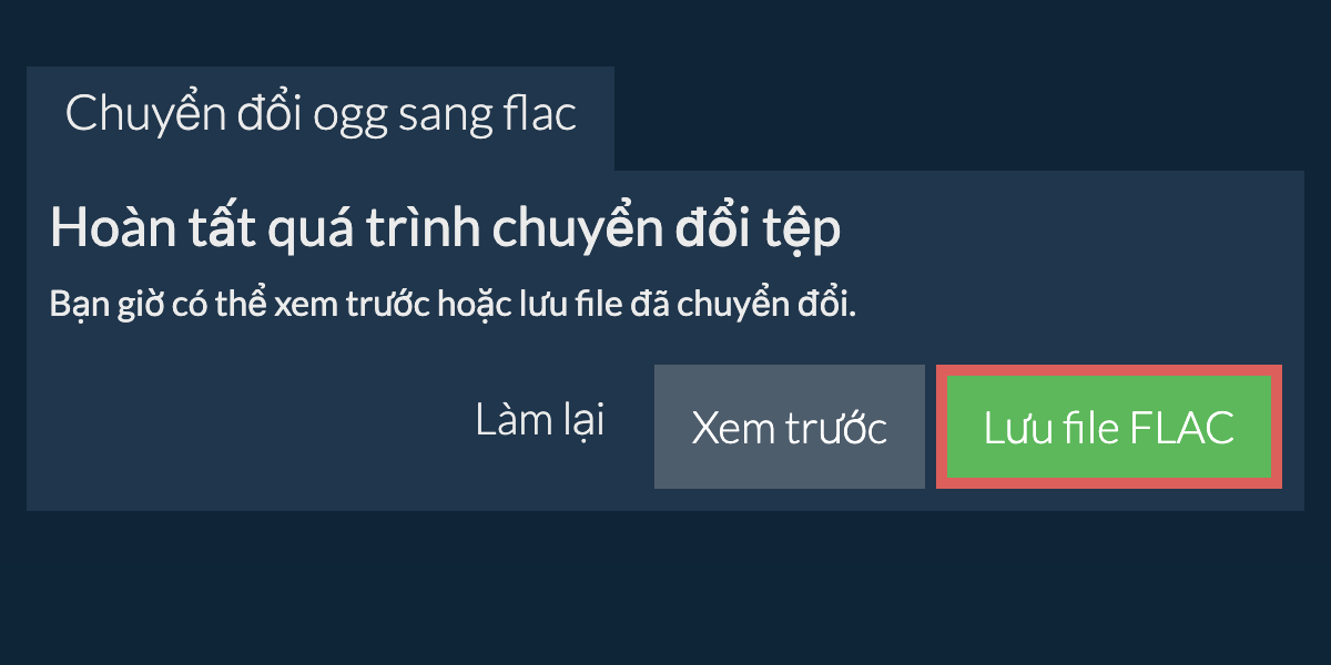 Chuyển đổi thành FLAC