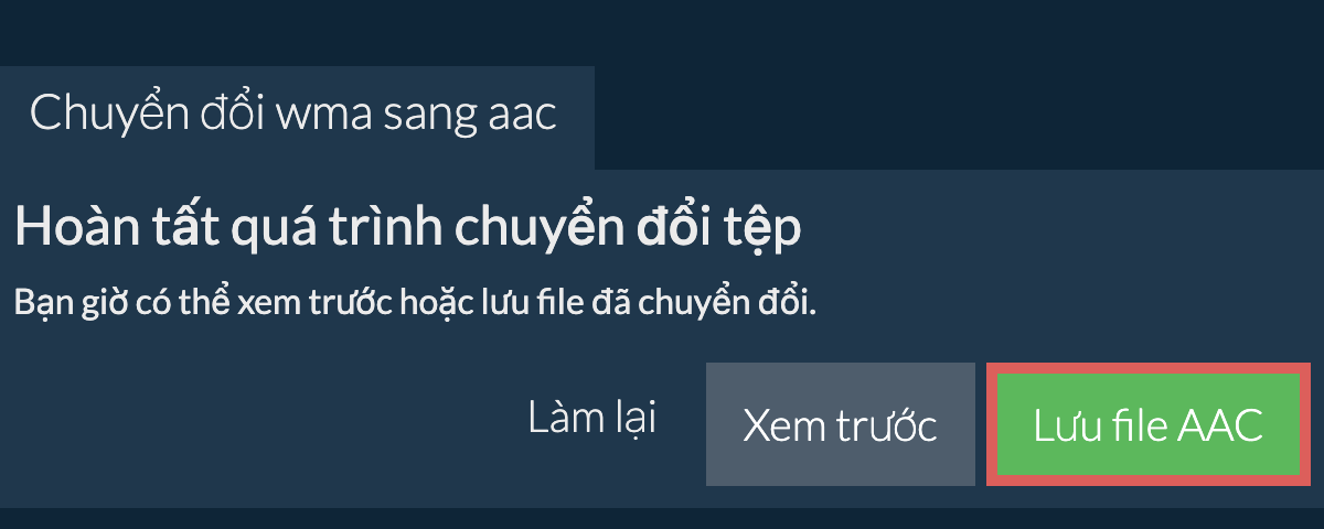 Chuyển đổi thành AAC