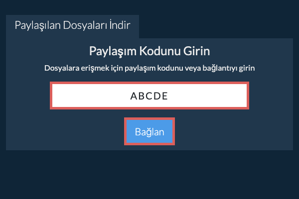 Paylaşılan Dosyaları İndir