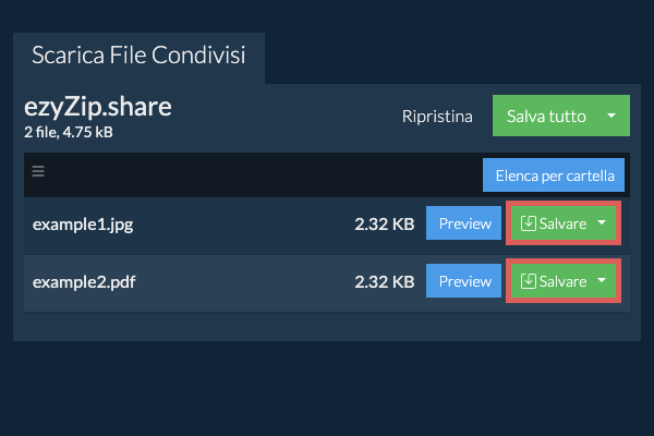 Accedi ai file scaricati