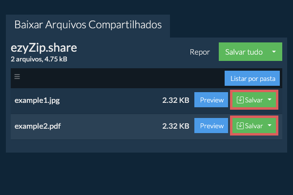 Acessar arquivos baixados
