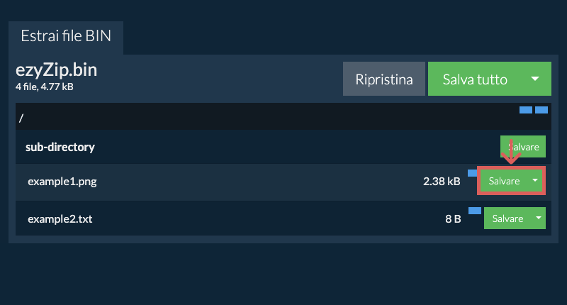 Fare clic qui per salvare il file
