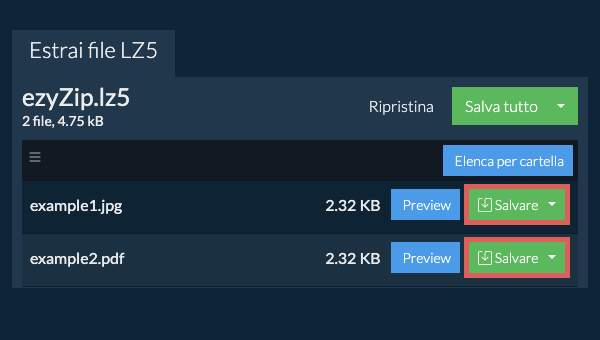 Fare clic qui per salvare il file