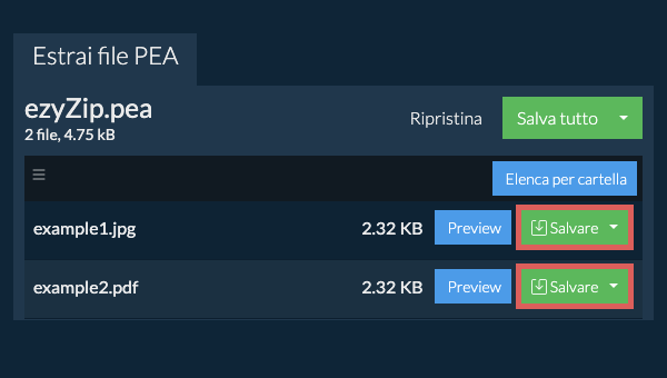 Fare clic qui per salvare il file