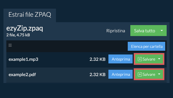 Fare clic qui per salvare il file