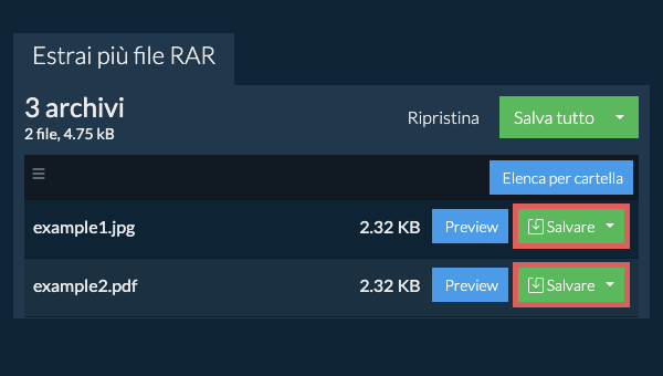 Fare clic qui per salvare il file Fare clic qui per salvare il file