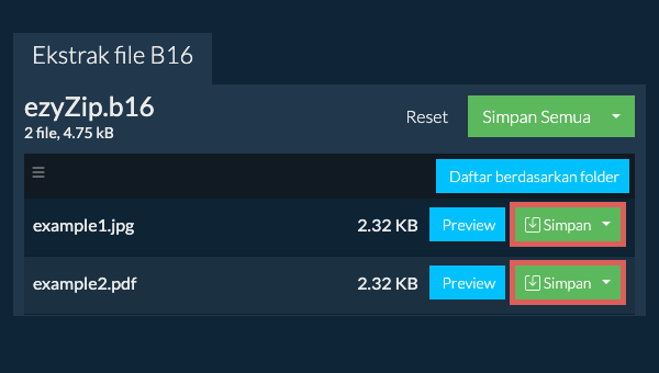 Klik di sini untuk menyimpan file ke drive lokal. Beberapa file dapat dipratinjau di browser.