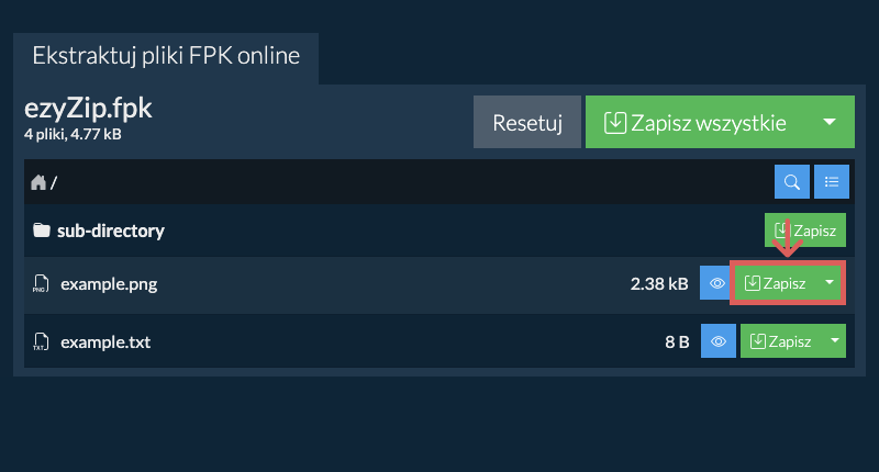 Kliknij tutaj, aby zapisać plik na dysku lokalnym. Niektóre pliki można podejrzeć w przeglądarce.