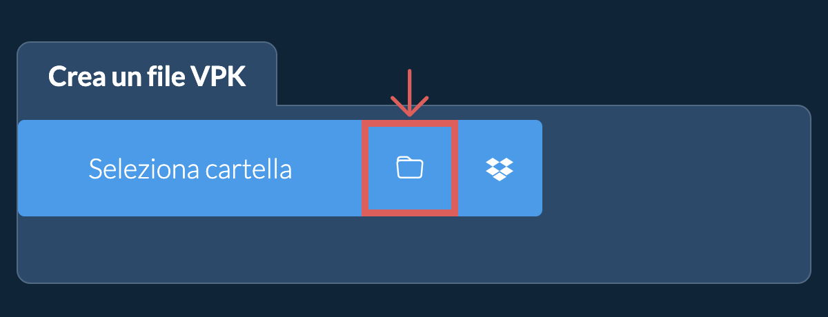 Seleziona cartella Seleziona cartella