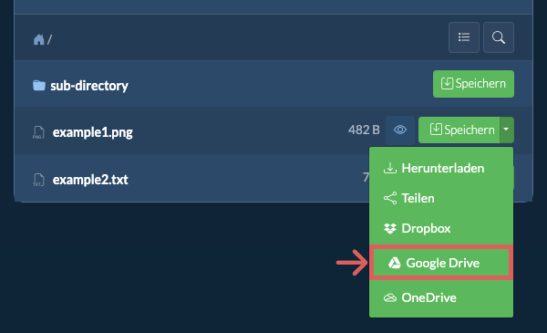 In Google Drive speichern In Google Drive speichern