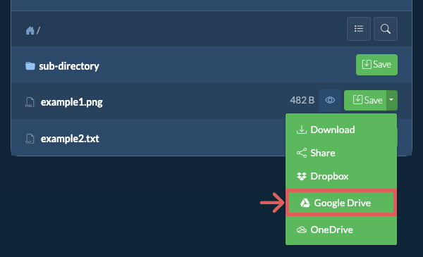 Save to Google Drive