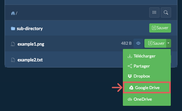 Enregistrer dans Google Drive Enregistrer dans Google Drive
