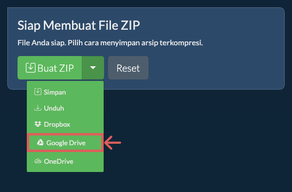 Simpan ke Google Drive