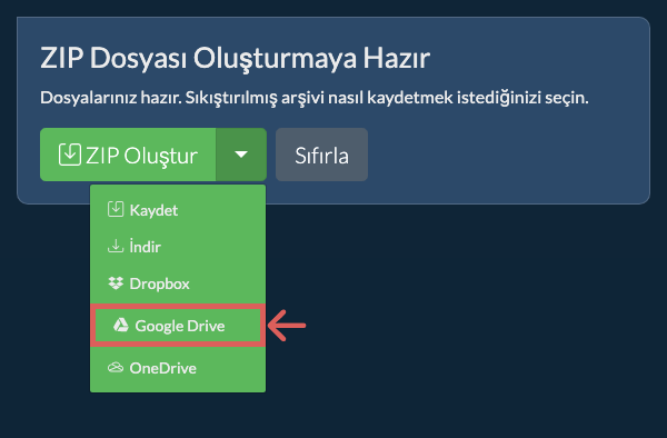 Google Drive'a kaydedin