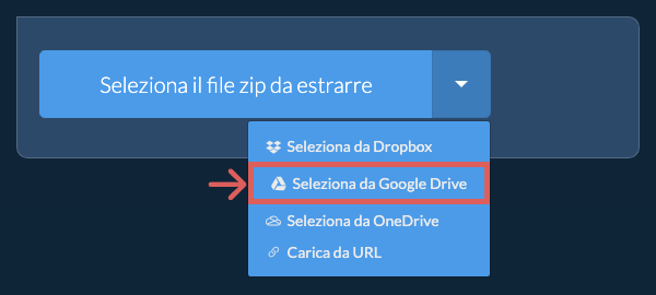 Seleziona da Google Drive