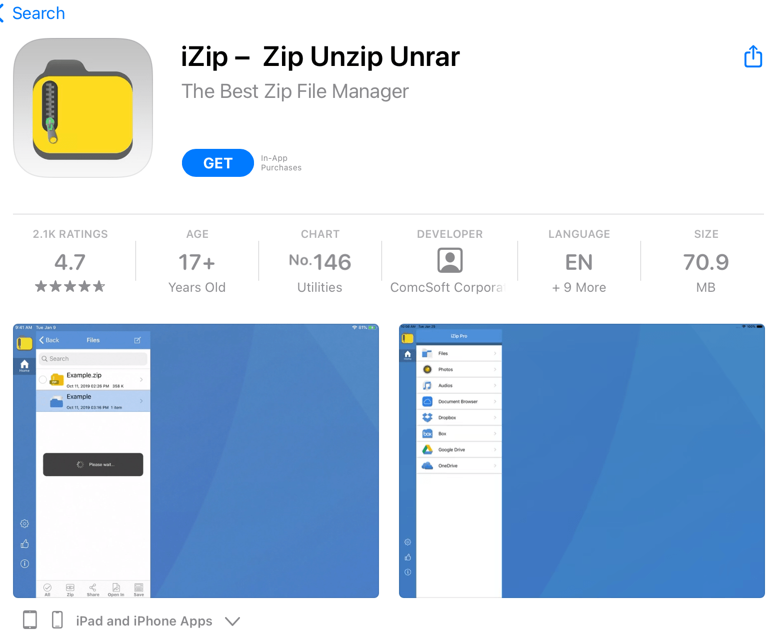 Install iZip