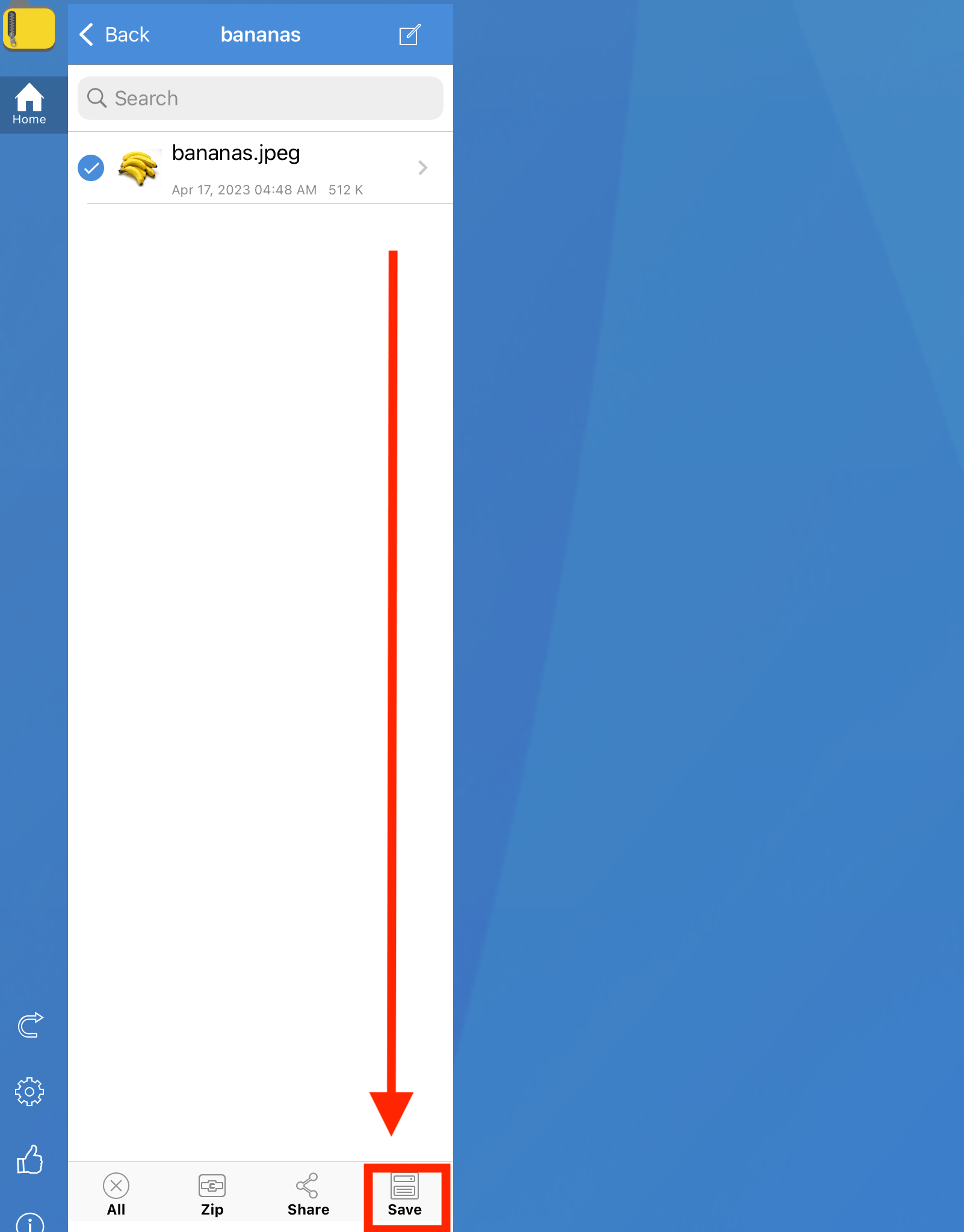 Save/Share Files