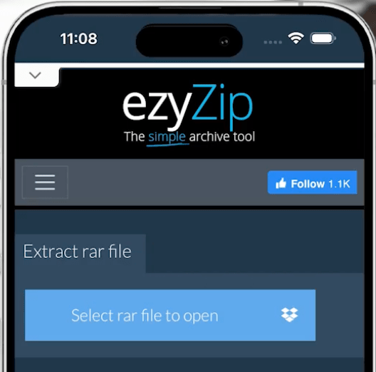 Navigate to RAR extraction page
