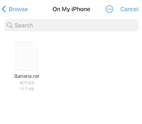 Select the rar file