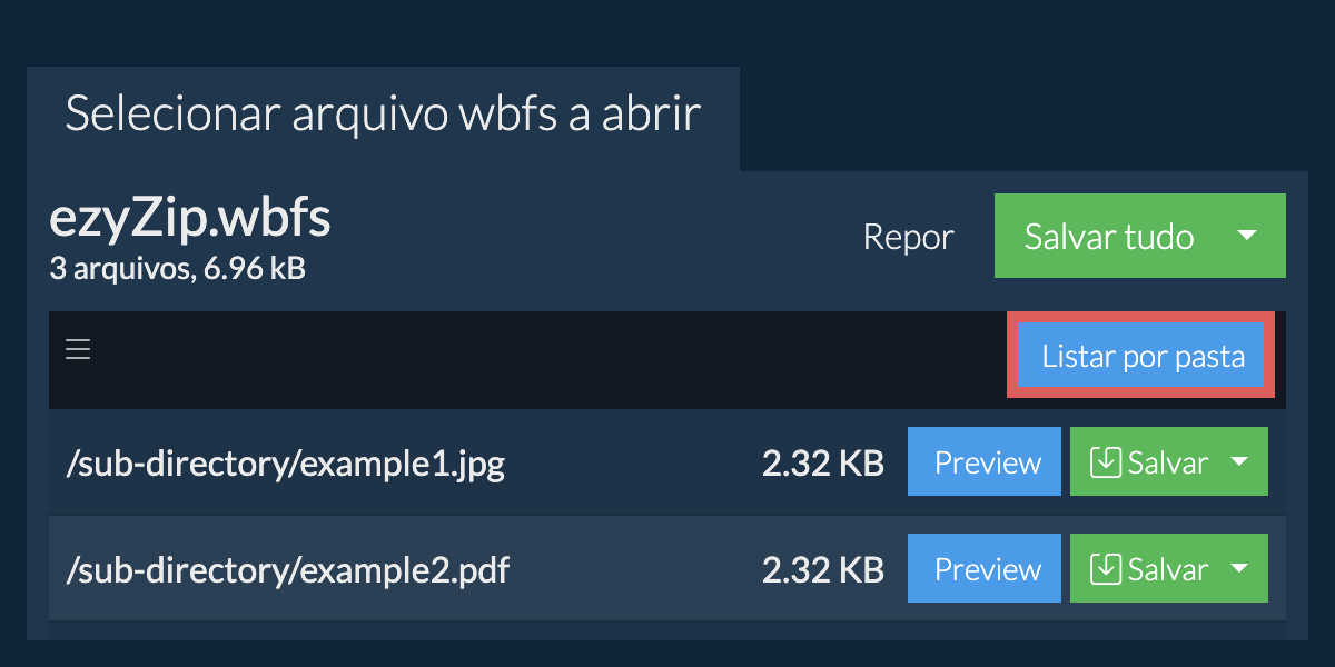 wbfs: Listar por pasta