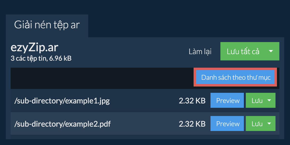 ar: Danh sách theo thư mục