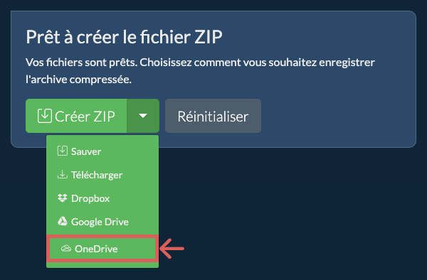 Enregistrer dans OneDrive
