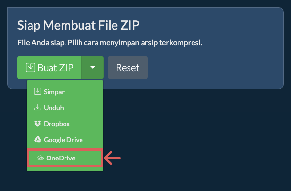 Simpan ke OneDrive